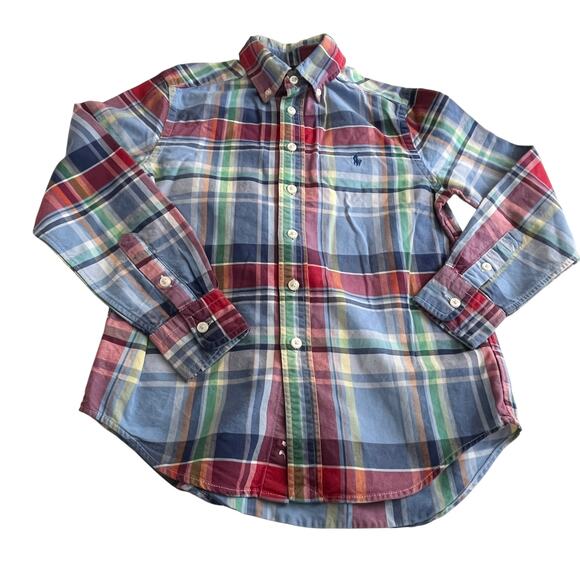 Ralph Lauren Other - Ralph Lauren Boys Plaid Button-Down Cotton Shirt Size 8 Classic Preppy
